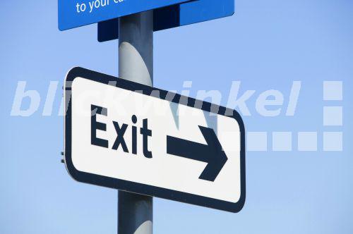 Blickwinkel Schild Exit Ausfahrt Exit Sign Mcphoto Propeller