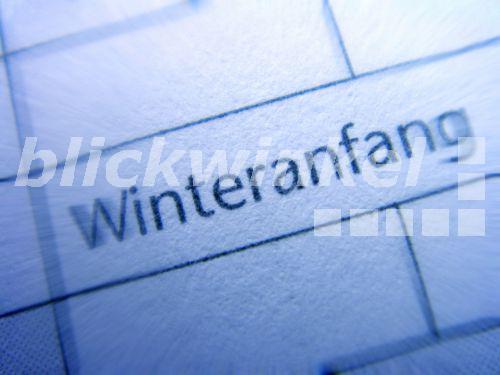 blickwinkel - Kalender mit Winteranfang - calendar with beginning of 