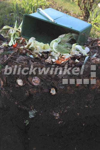 blickwinkel Komposthaufen im Garten compost heap in the garden P