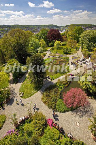 blickwinkel Blick vom Elisenturm auf den Botanischen Garten Wuppertal